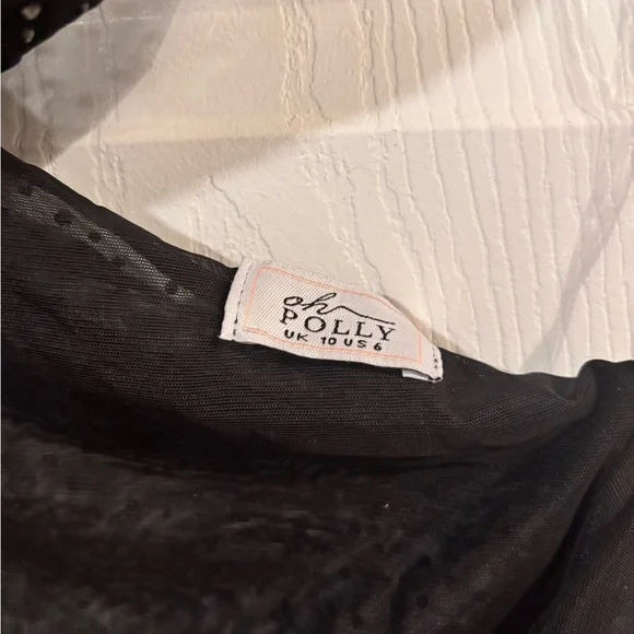 Oh Polly Cleo Black Rhinestone Embellished Dress - Picture 4 of 5